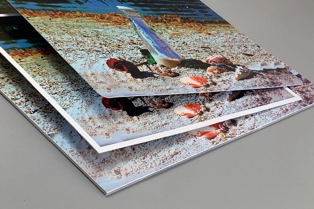 Metallic photo print on aluminum