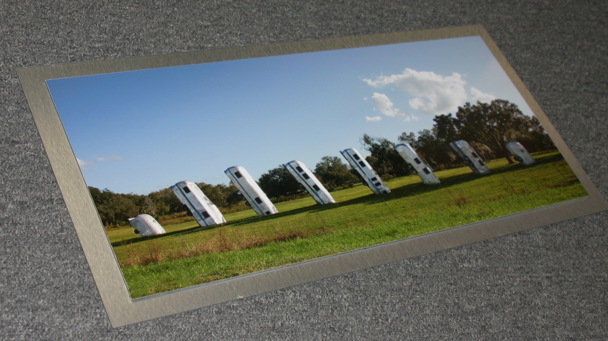 Sleek industrial metal and Dibond mounting