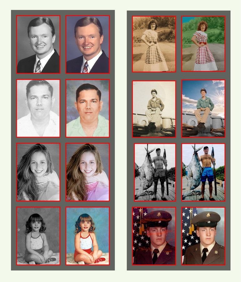 B&W Photo Colorization Before and After Example